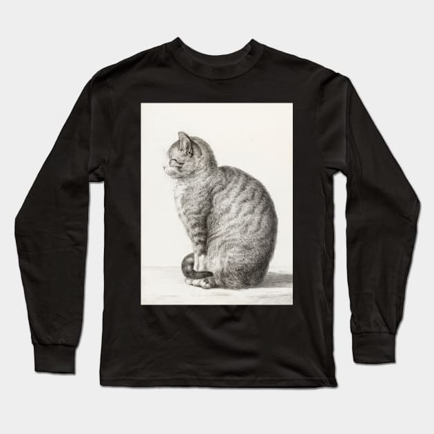 Cat Sitting Long Sleeve T-Shirt by Rosettemusicandguitar